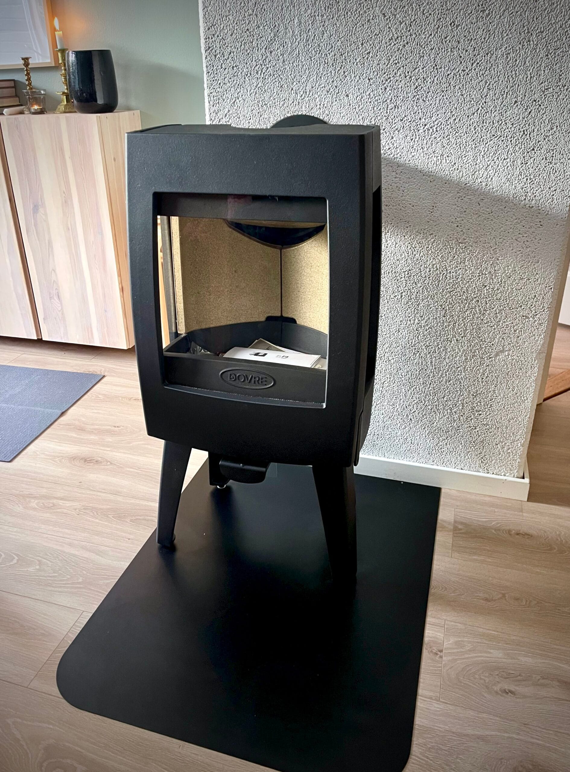 peis montert i element pipe laget av leca