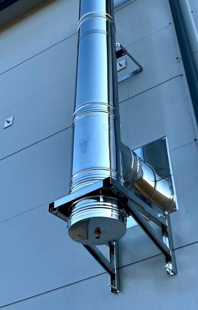 Industri montering av pipe for masterbakeri