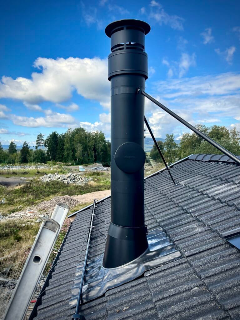 Ferdig montert pipe i eidsvoll