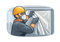 Sikring av arbeidsområde, tildekking